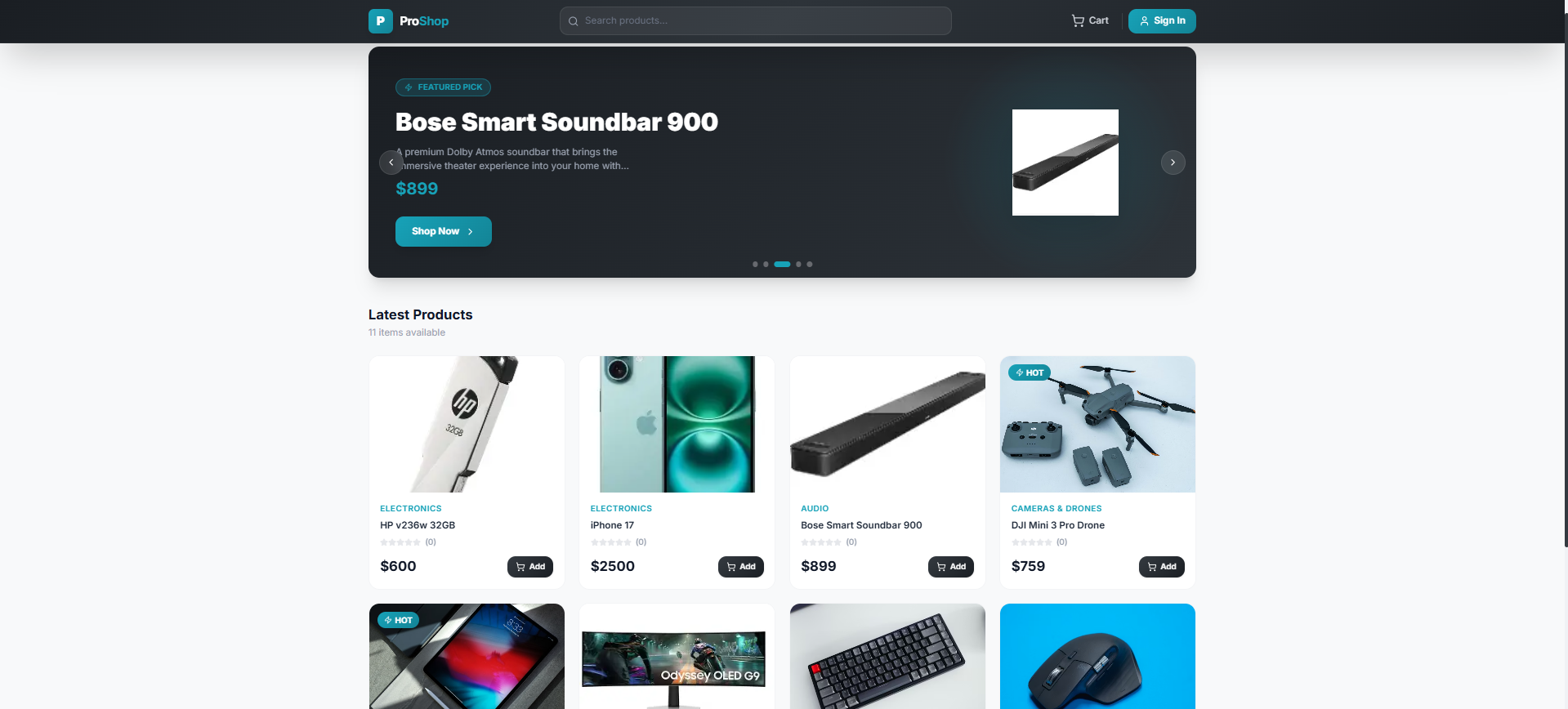 ProShop Full-Stack eCommerce Platform